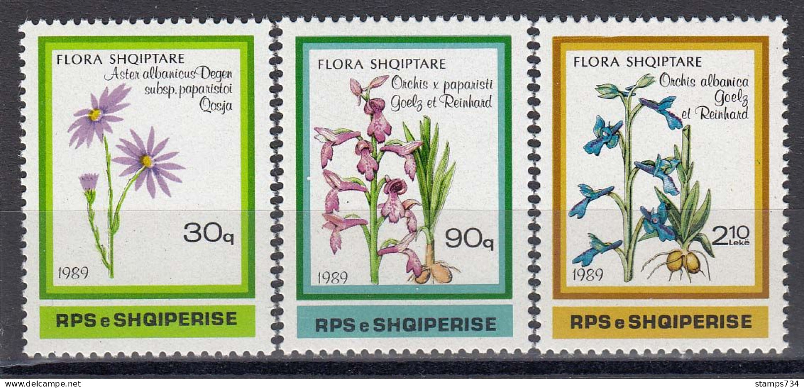 Albania 1989 - Flowers, Mi-Nr. 2395/97, MNH** - Albania