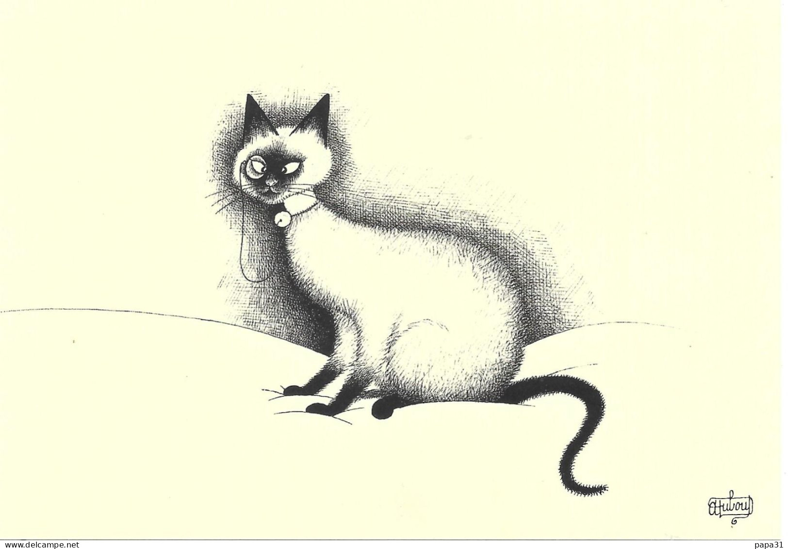 Dessin D'Albert DUBOUT  N° D 64 - CHAT - Dubout