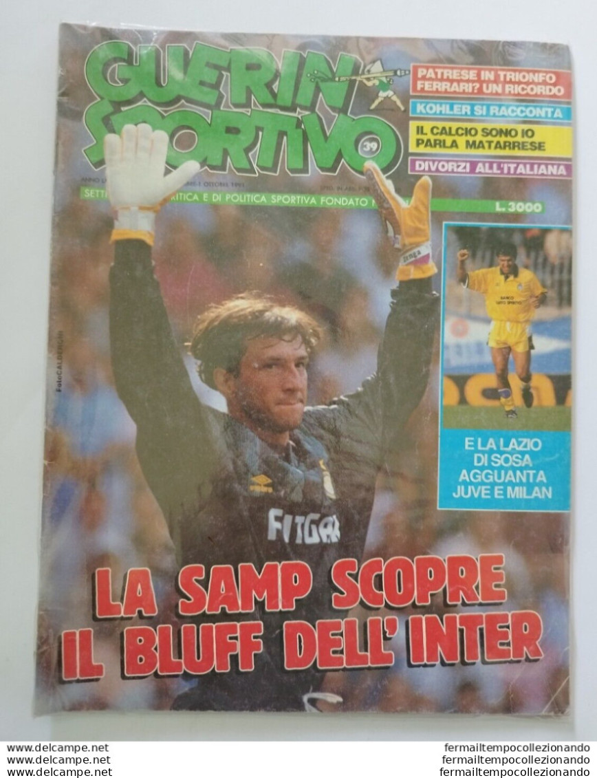 Bo Rivista Guerin Sportivo 1991 Walter Zenga Inter - Books