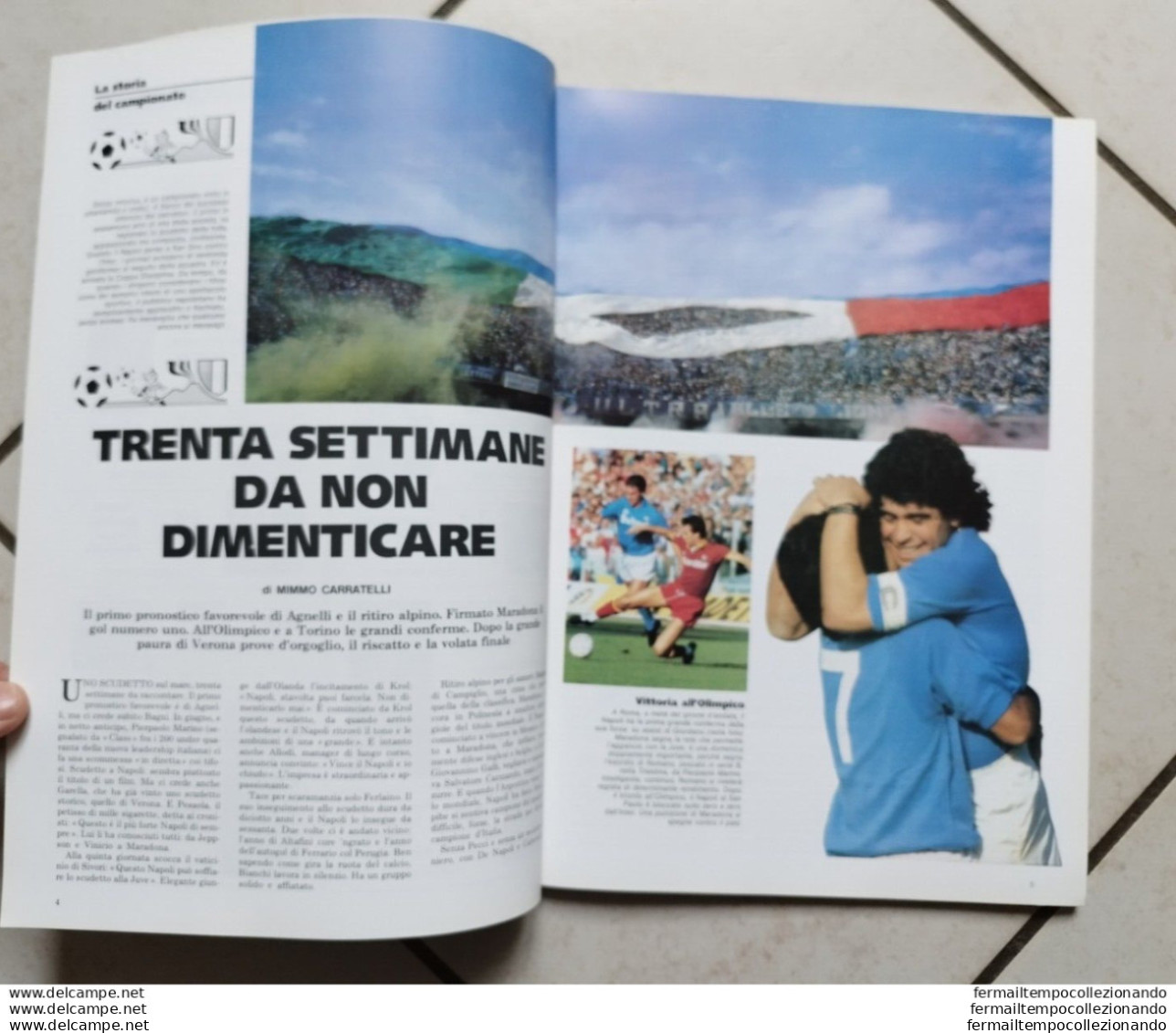 Bo Il Mattino L'ombra Azzurra Del Vesuvio Maradona Supplemento Al Mattino 1987 - Bücher