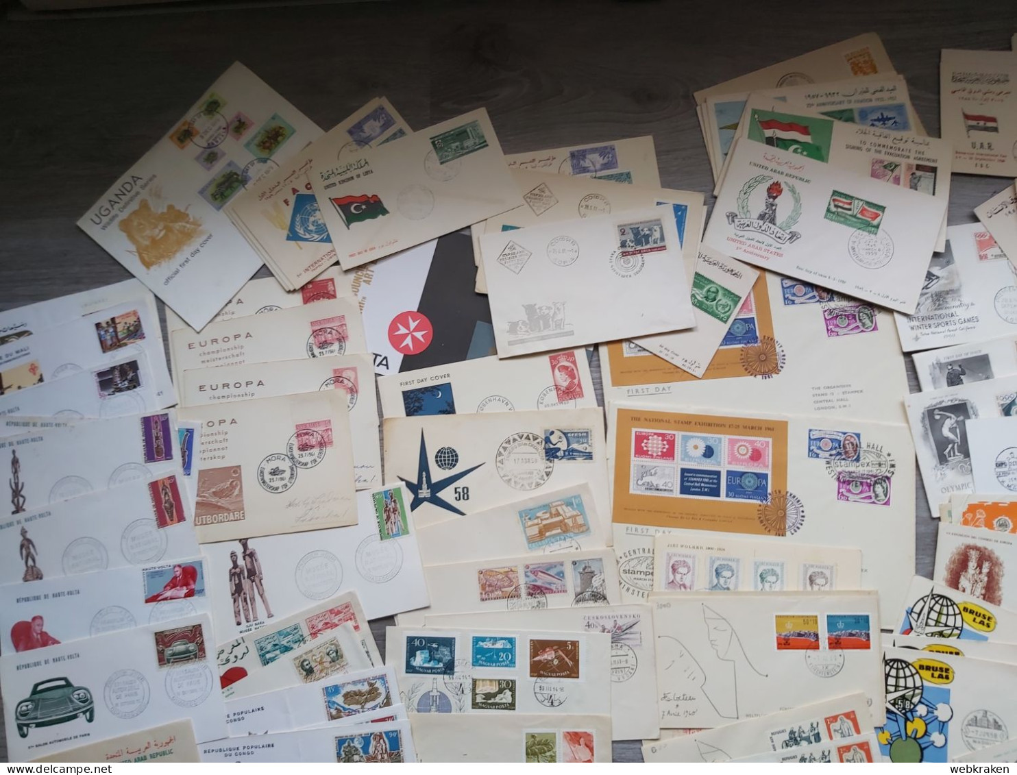 F.D.C. FDC FIRST DAY COVER LARGE BIG LOT VARIOUS NATIONS. EXCELLENT FOR STUDY - Lettres & Documents