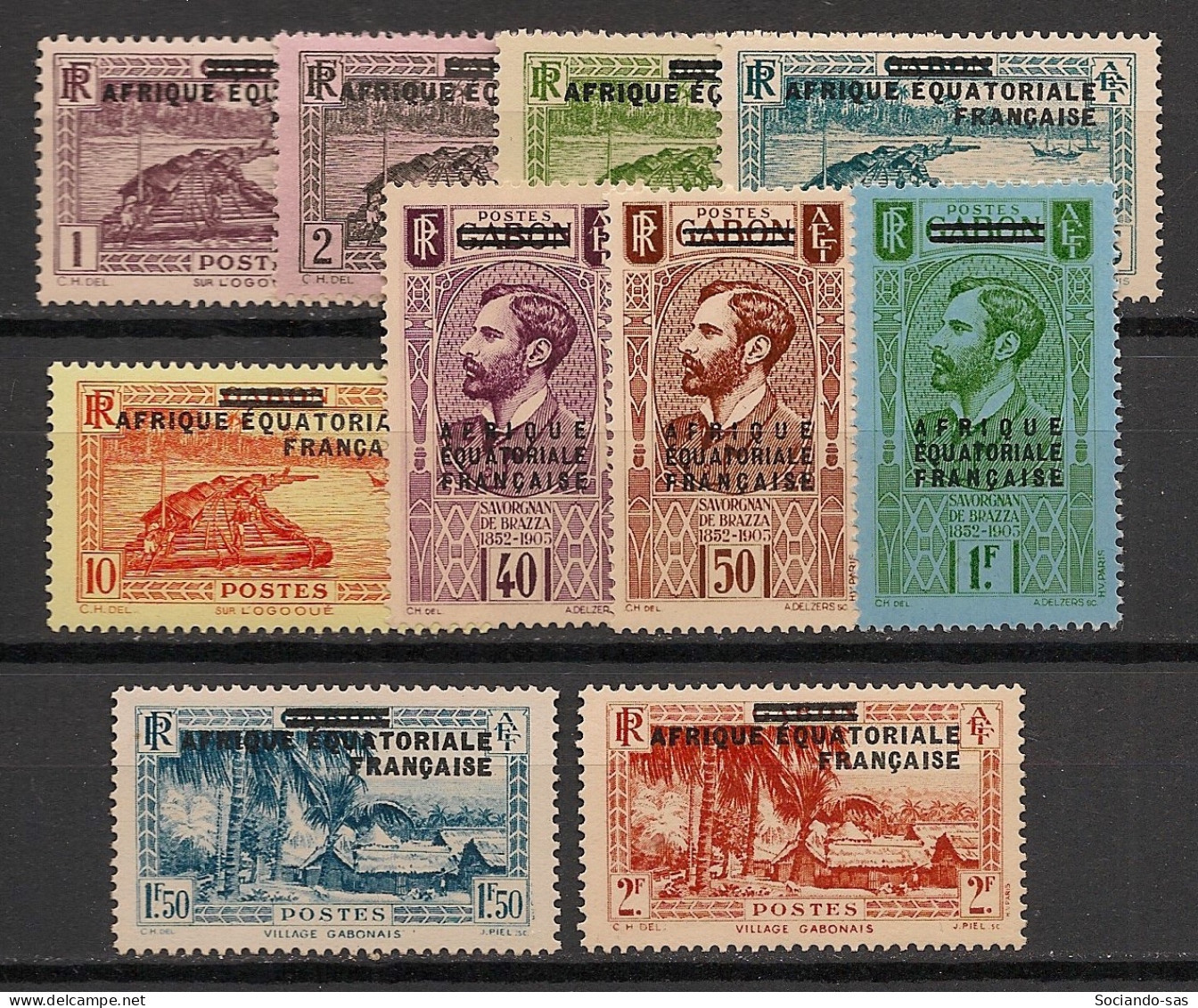AEF - 1936 - N°YT. 17 à 26 - Série Complète - Neuf Luxe ** / MNH / Postfrisch - Unused Stamps