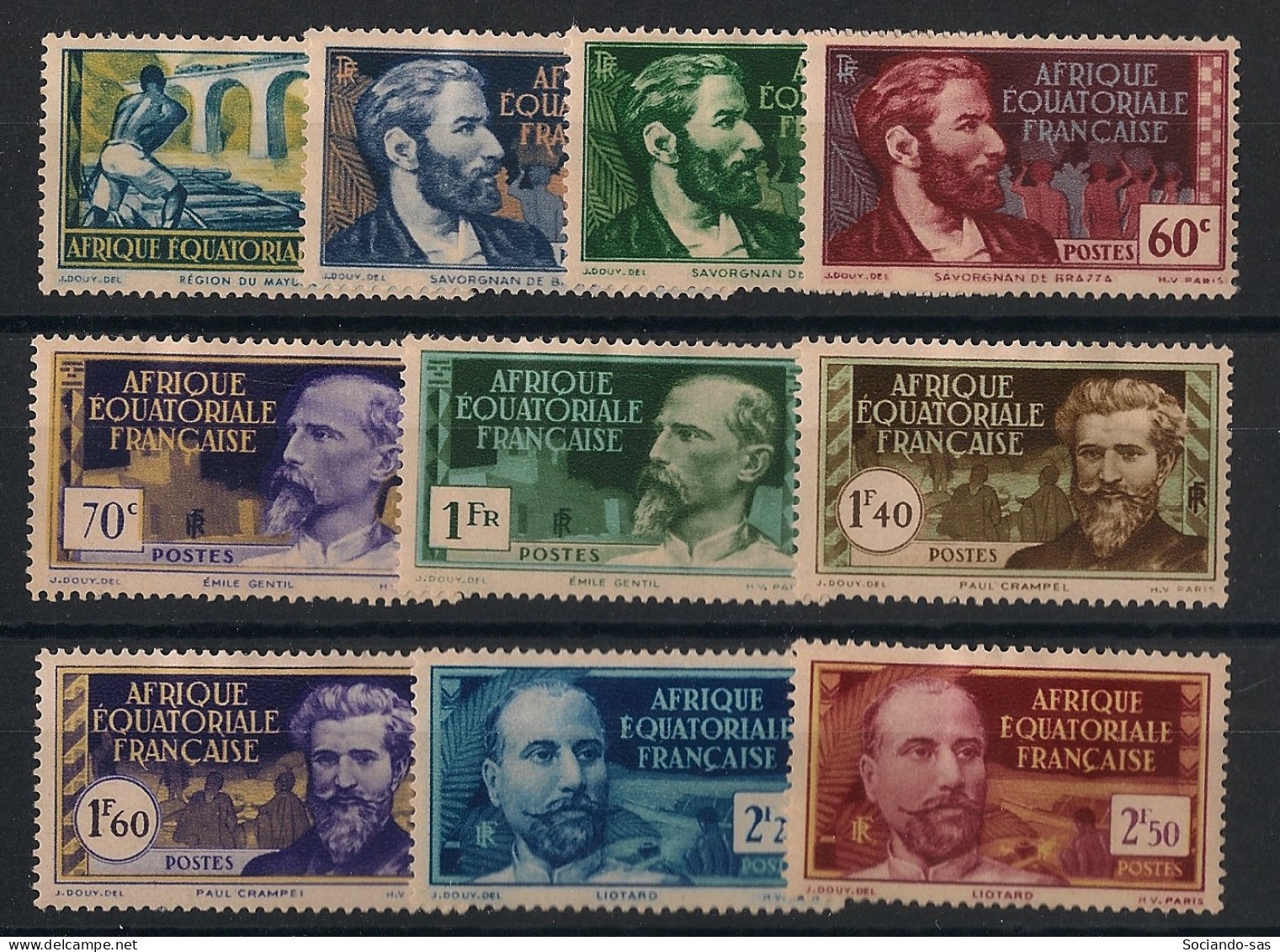 AEF - 1939-40 - N°YT. 77 à 86 - Série Complète - Neuf Luxe ** / MNH / Postfrisch - Unused Stamps