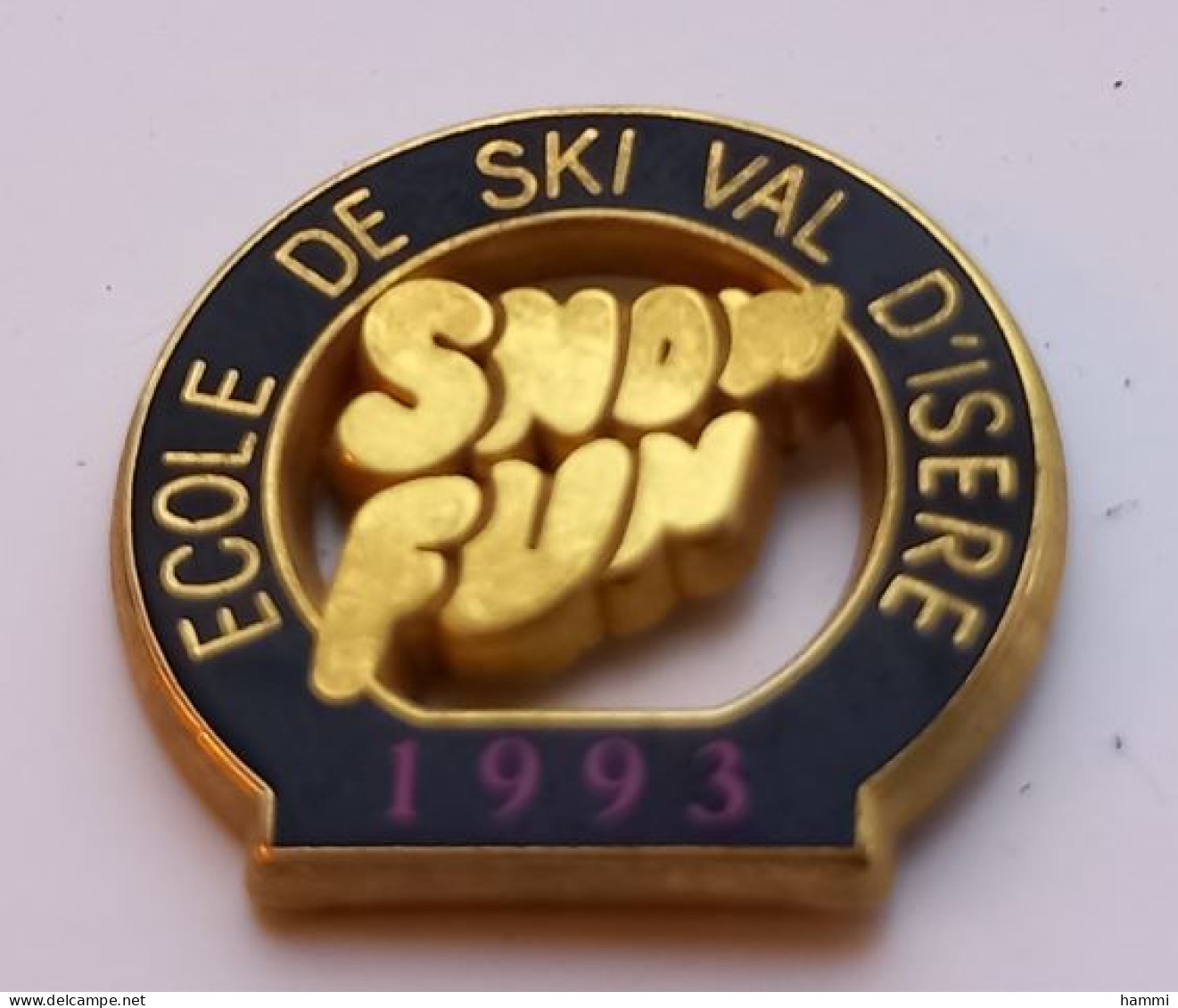 V58 Pin's école De Ski Val D'Isère Snow Fun 1993 Signé Arthus Bertrand Achat Immédiat - Wintersport