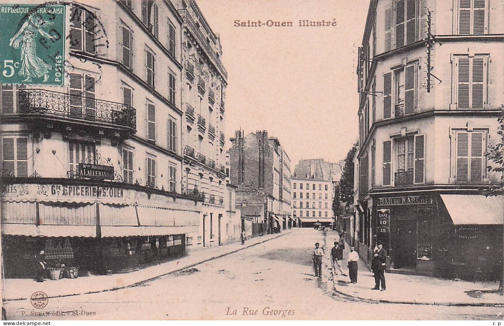 Saint Ouen - Rue Georges - Epicerie  -   CPA °J - Saint Ouen