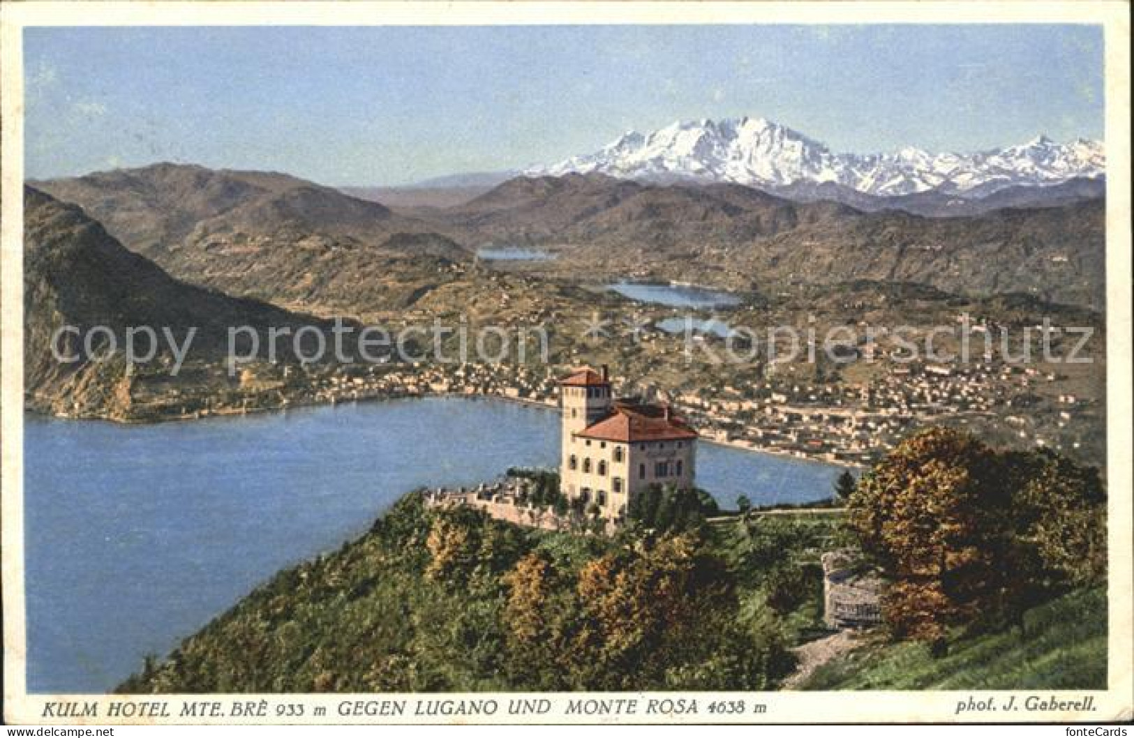 11669793 Lugano TI Kulm Hotel Monte Bre Mit Monte Rosa Lugano - Autres & Non Classés