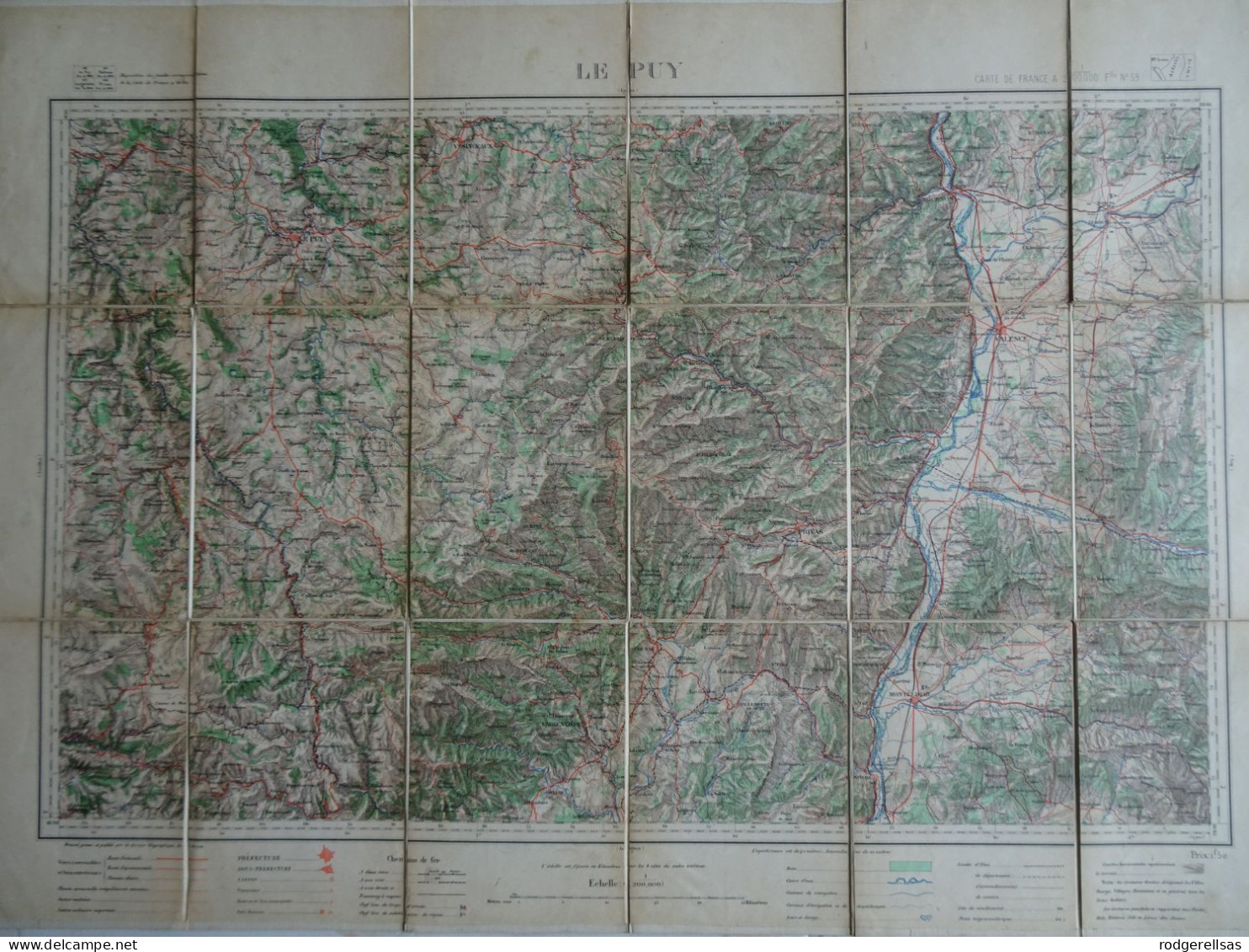 Carte Géographique Le Puy Début 1900 - Documents