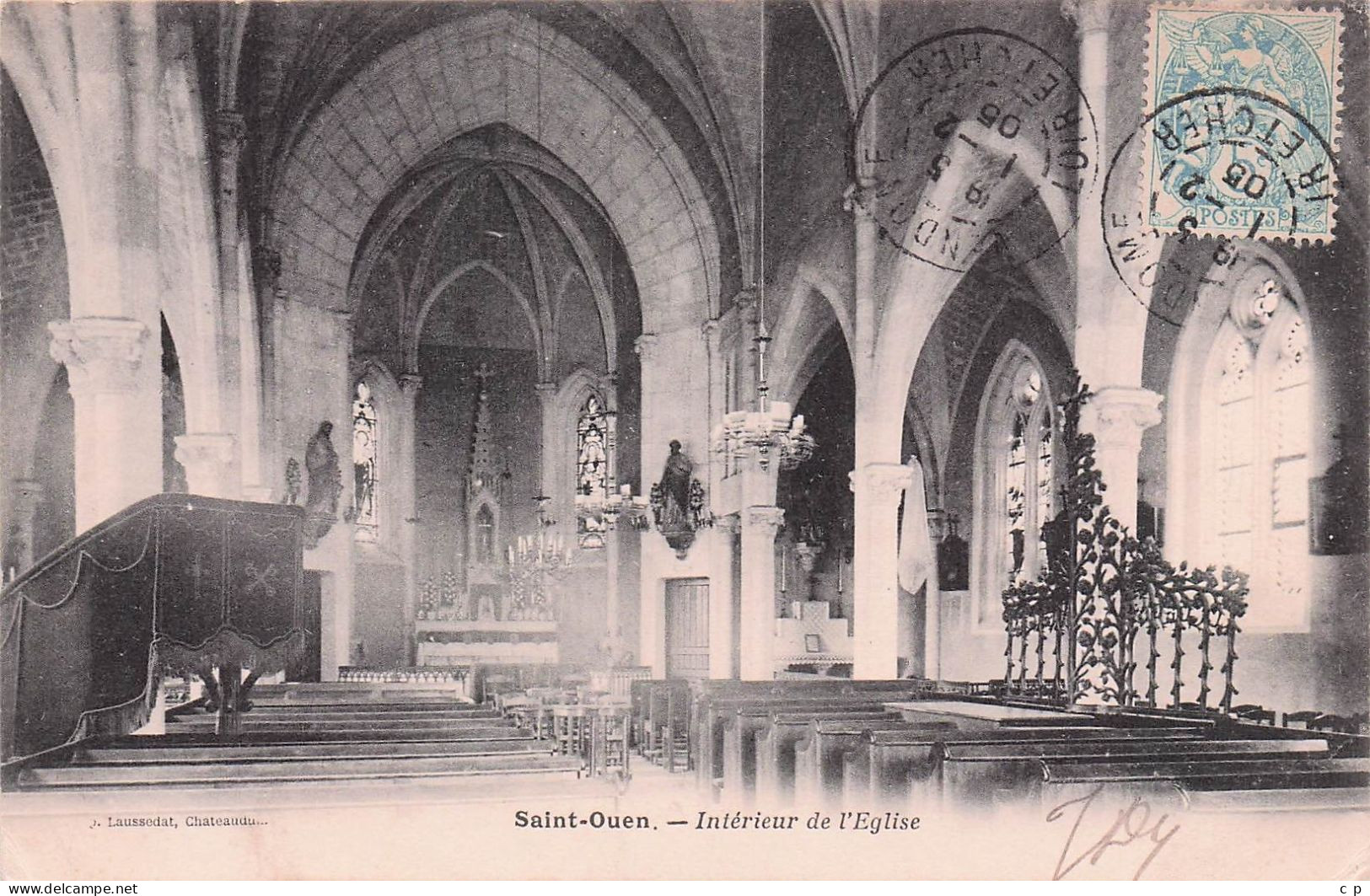 Saint Ouen - Interieur De L'Eglise - CPA °J - Saint Ouen