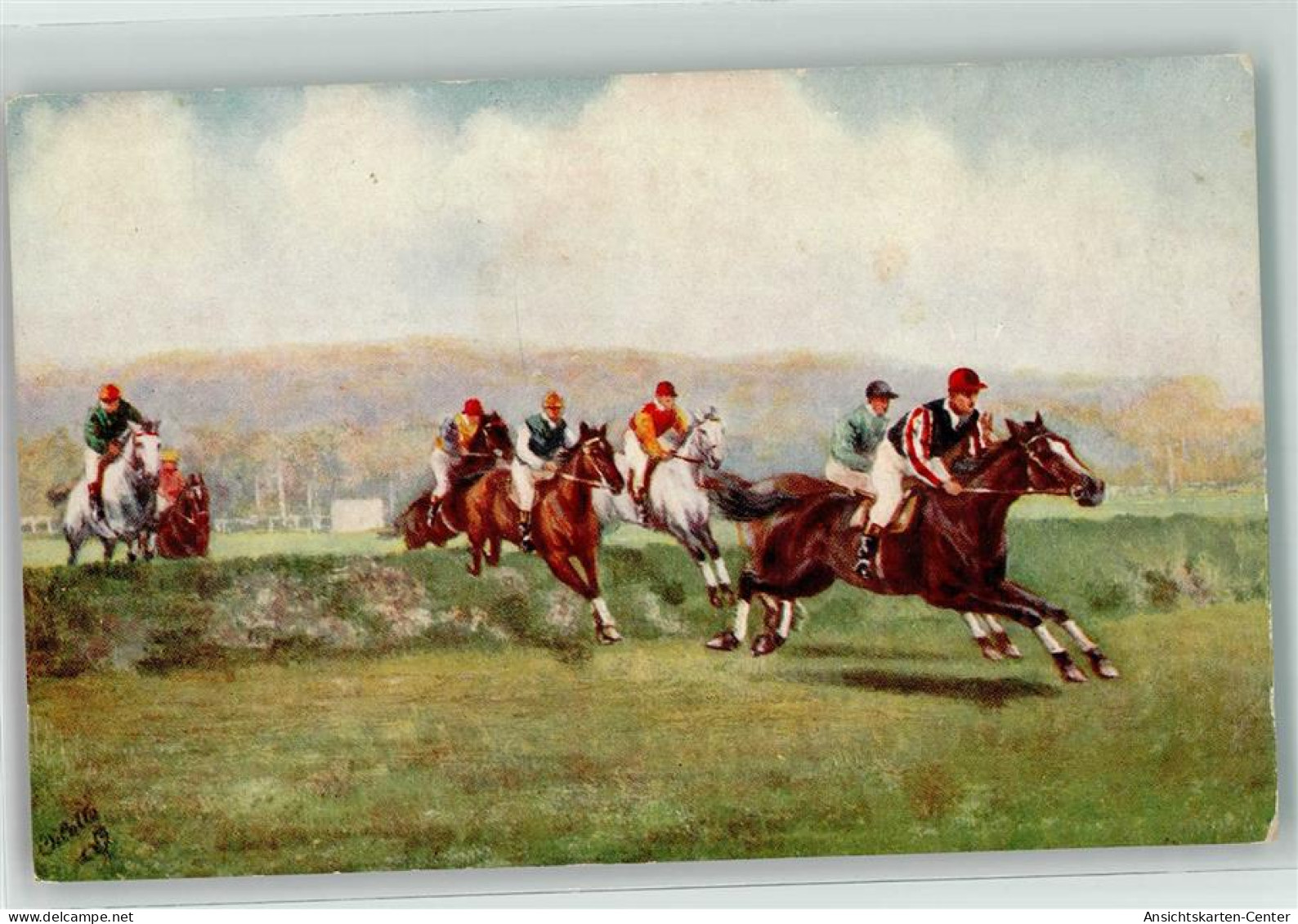 39414507 - Tucks Oilette Steeplechasing Serie III Nr.9522 - Andere & Zonder Classificatie