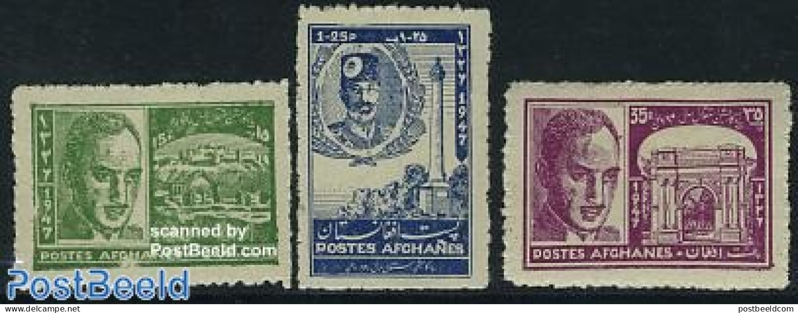 Afghanistan 1947 29 Years Independence 3v, Mint NH - Afghanistan