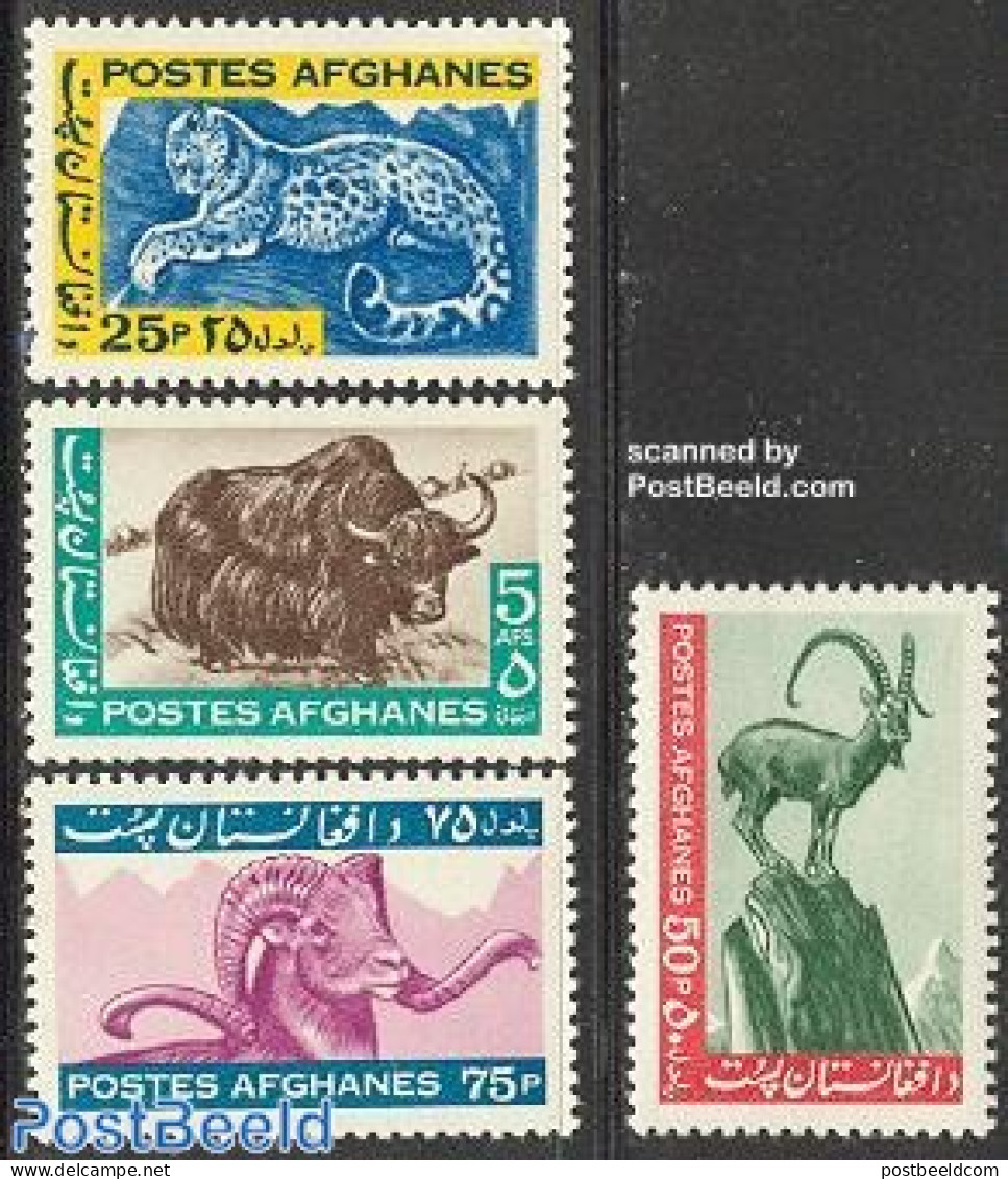 Afghanistan 1964 Fauna 4v, Mint NH, Nature - Animals (others & Mixed) - Cat Family - Afganistán