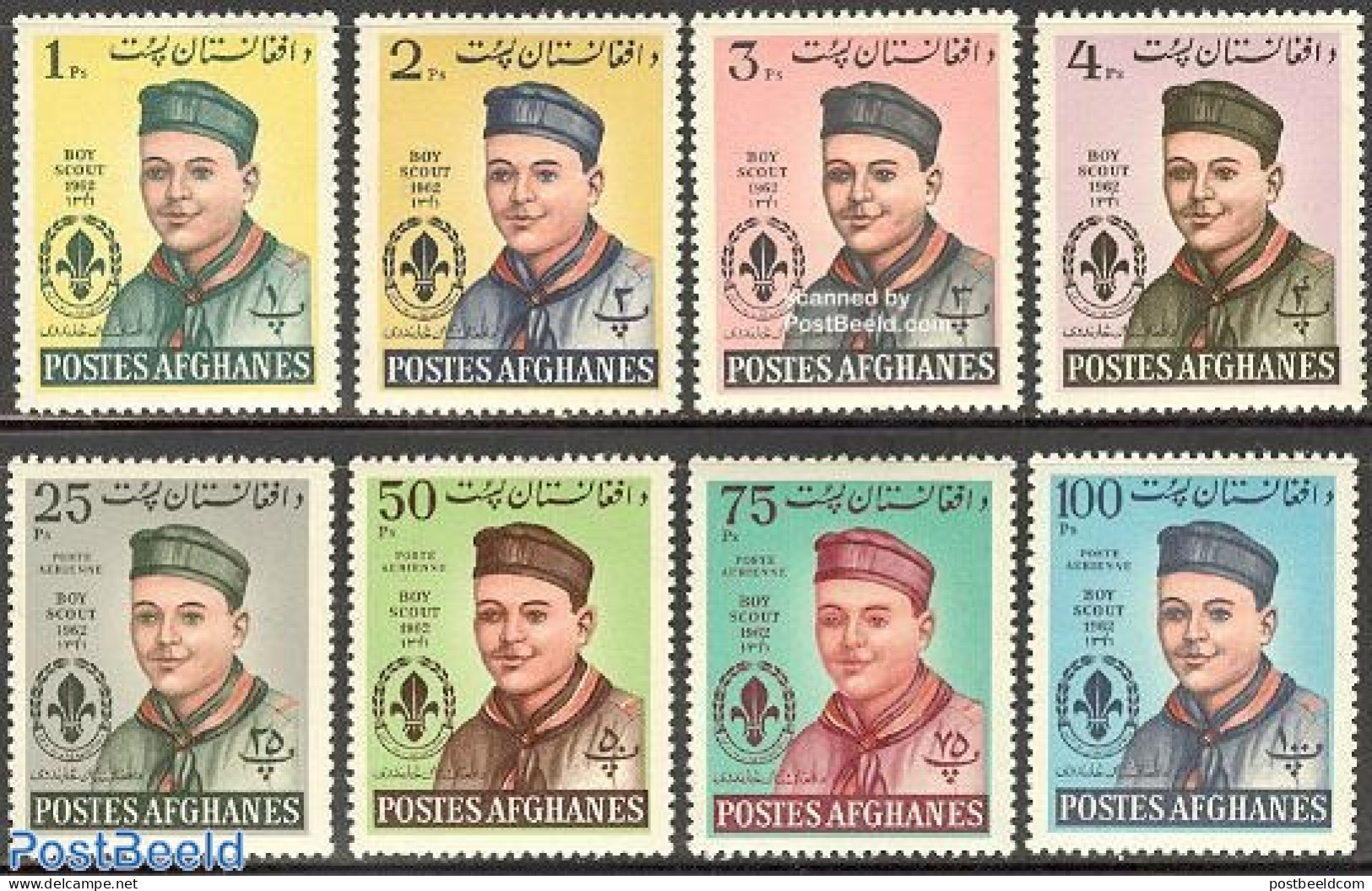 Afghanistan 1962 Scouting 8v, Mint NH, Sport - Scouting - Afghanistan