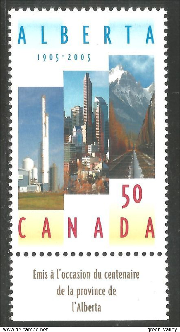 Canada Centenaire Alberta Centennial Label En Français MNH ** Neuf SC (c21-16blblf) - Neufs