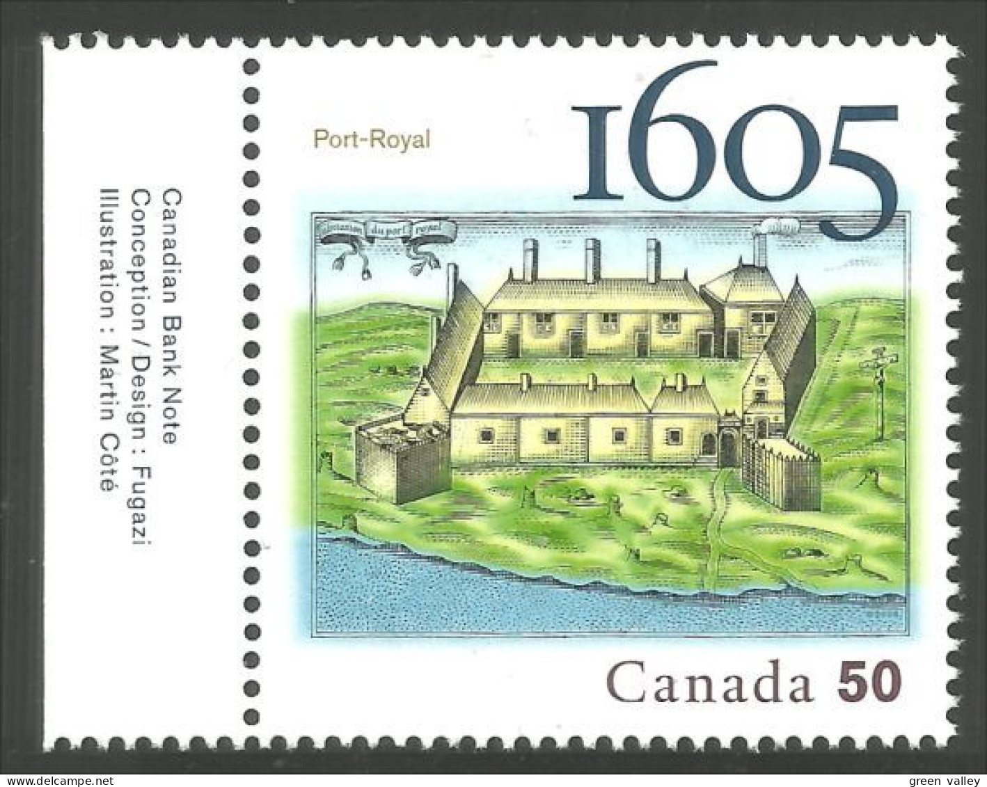 Canada Champlain Port Royal Settlement Habitation MNH ** Neuf SC (c21-15lg) - Neufs