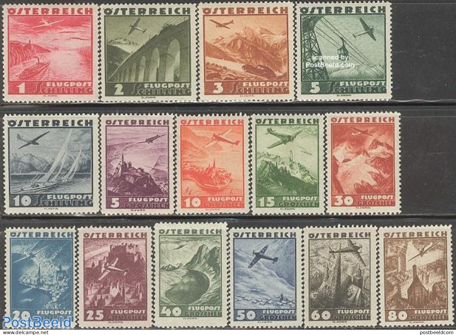 Austria 1935 Airmail Definitives 15v, Mint NH, Transport - Automobiles - Aircraft & Aviation - Railways - Ships And Bo.. - Ongebruikt