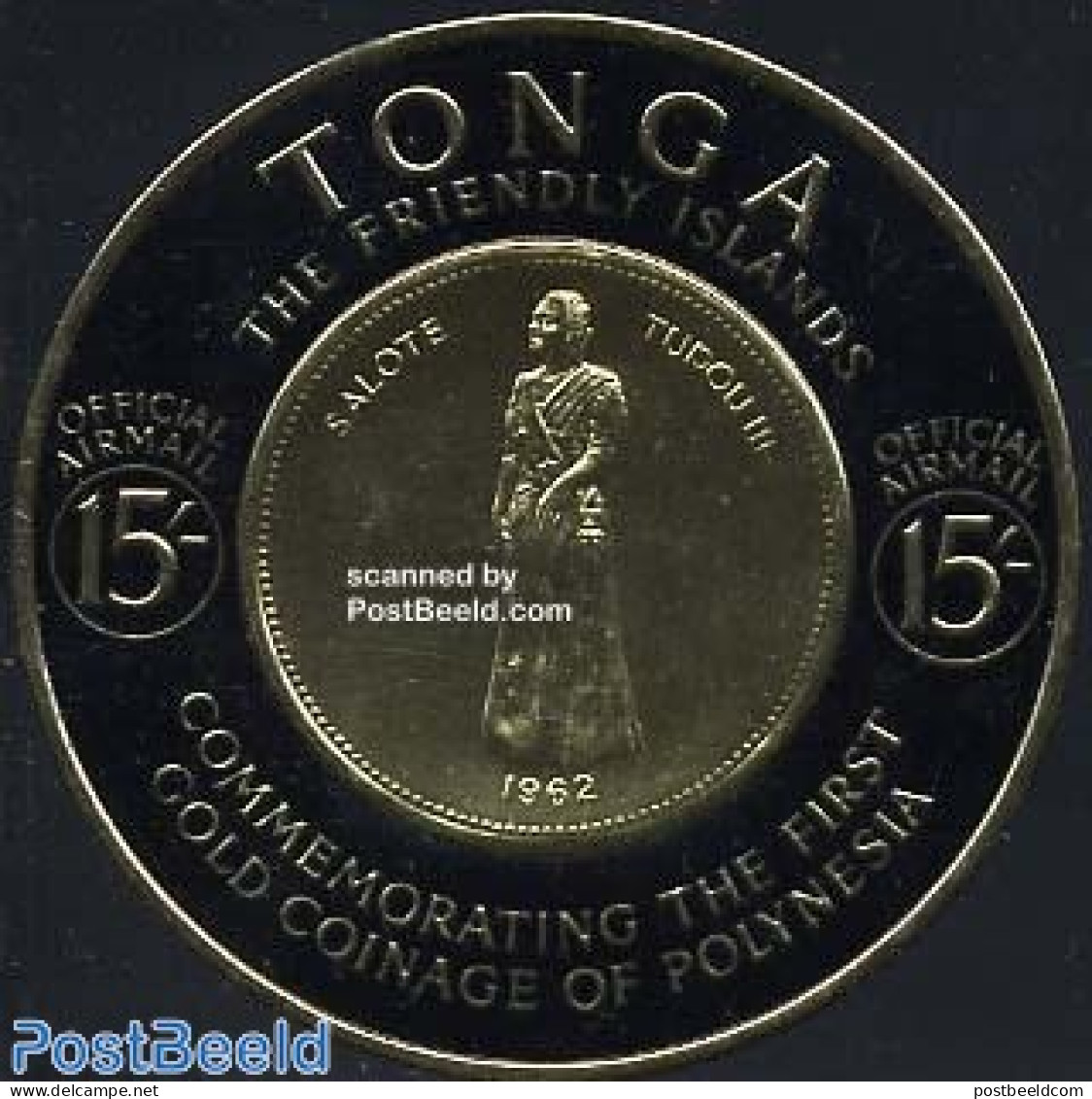 Tonga 1963 On Service, Golden Coins 1v, Mint NH, Various - Money On Stamps - Munten