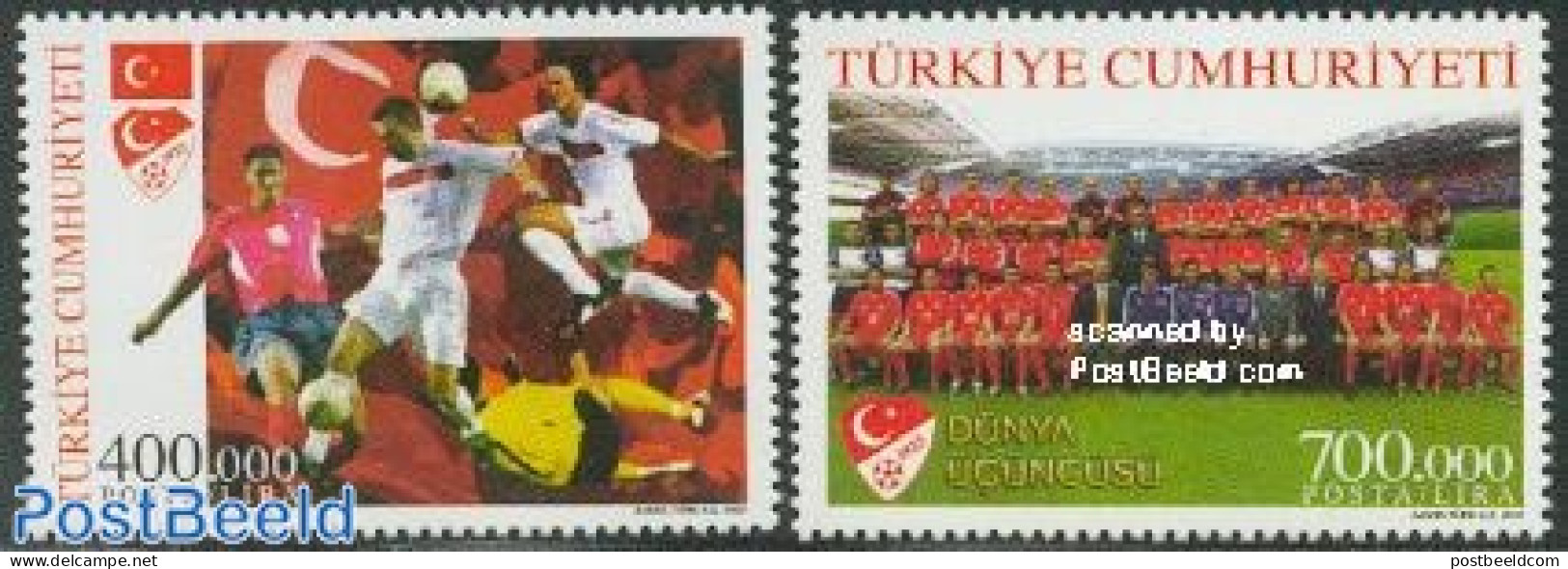 Türkiye 2002 World Cup Football 2v, Mint NH, Sport - Football - Otros & Sin Clasificación