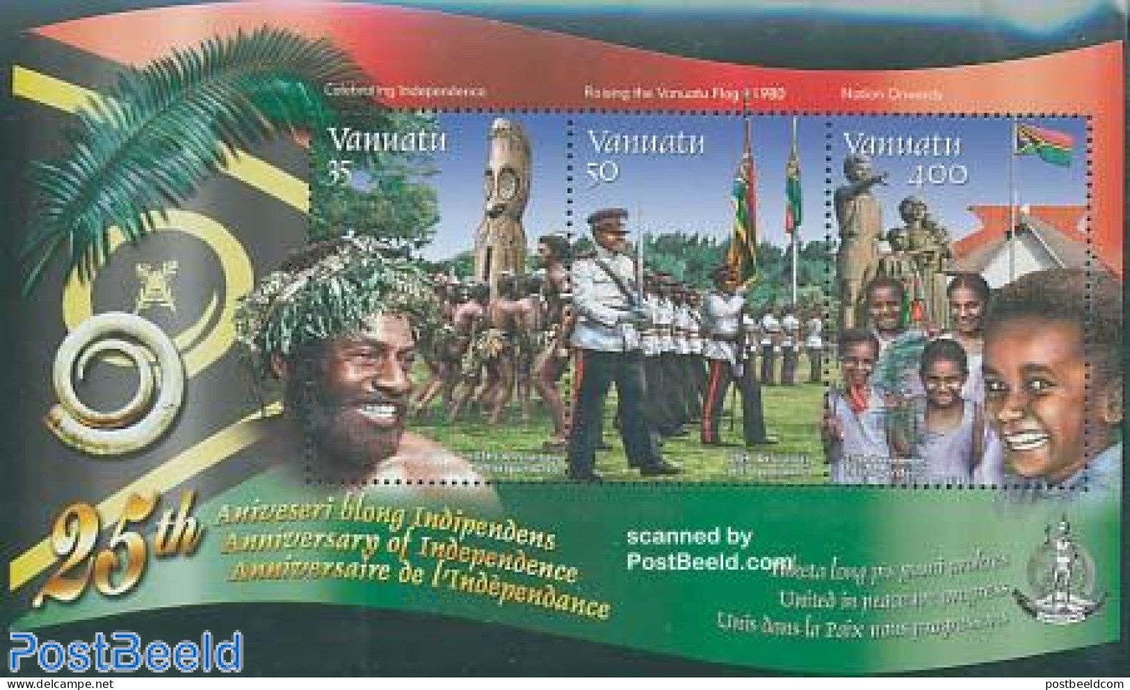 Vanuatu 2005 25 Years Independence S/s, Mint NH, History - History - Vanuatu (1980-...)