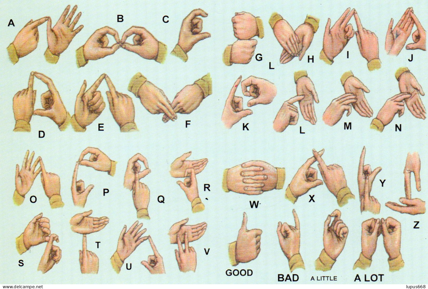 Das Alphabet In Zeichensprache ; Rumänische AK - Sonstige & Ohne Zuordnung