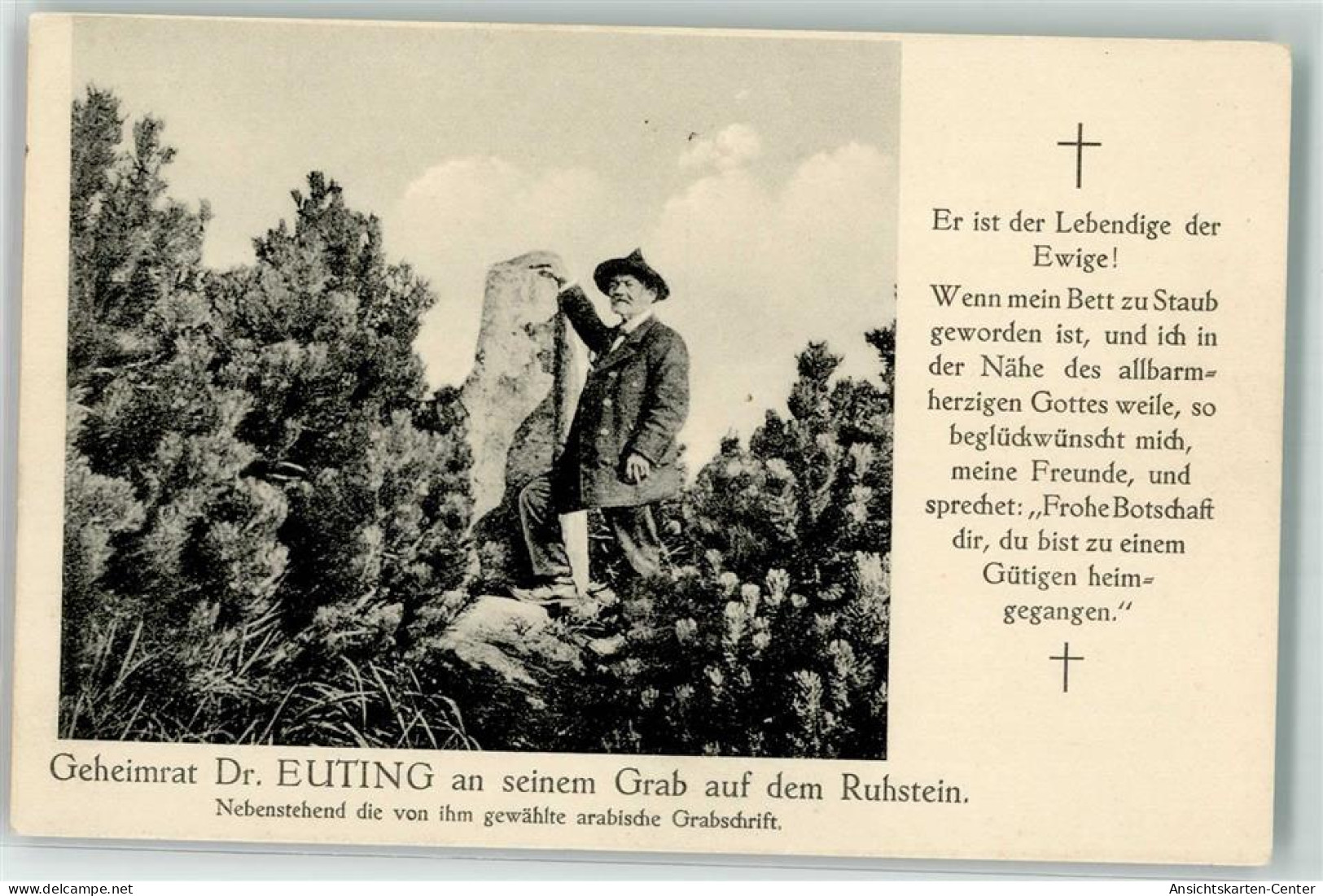10669107 - Geheimrat Dr. Euting An Seinem Grab Auf Dem Ruhstein  Oreintalist - Sonstige & Ohne Zuordnung