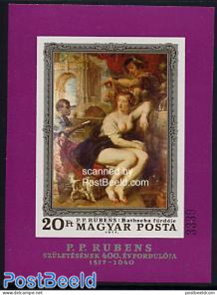 Hungary 1977 Rubens S/s Imperforated, Mint NH, Art - Paintings - Rubens - Nuevos