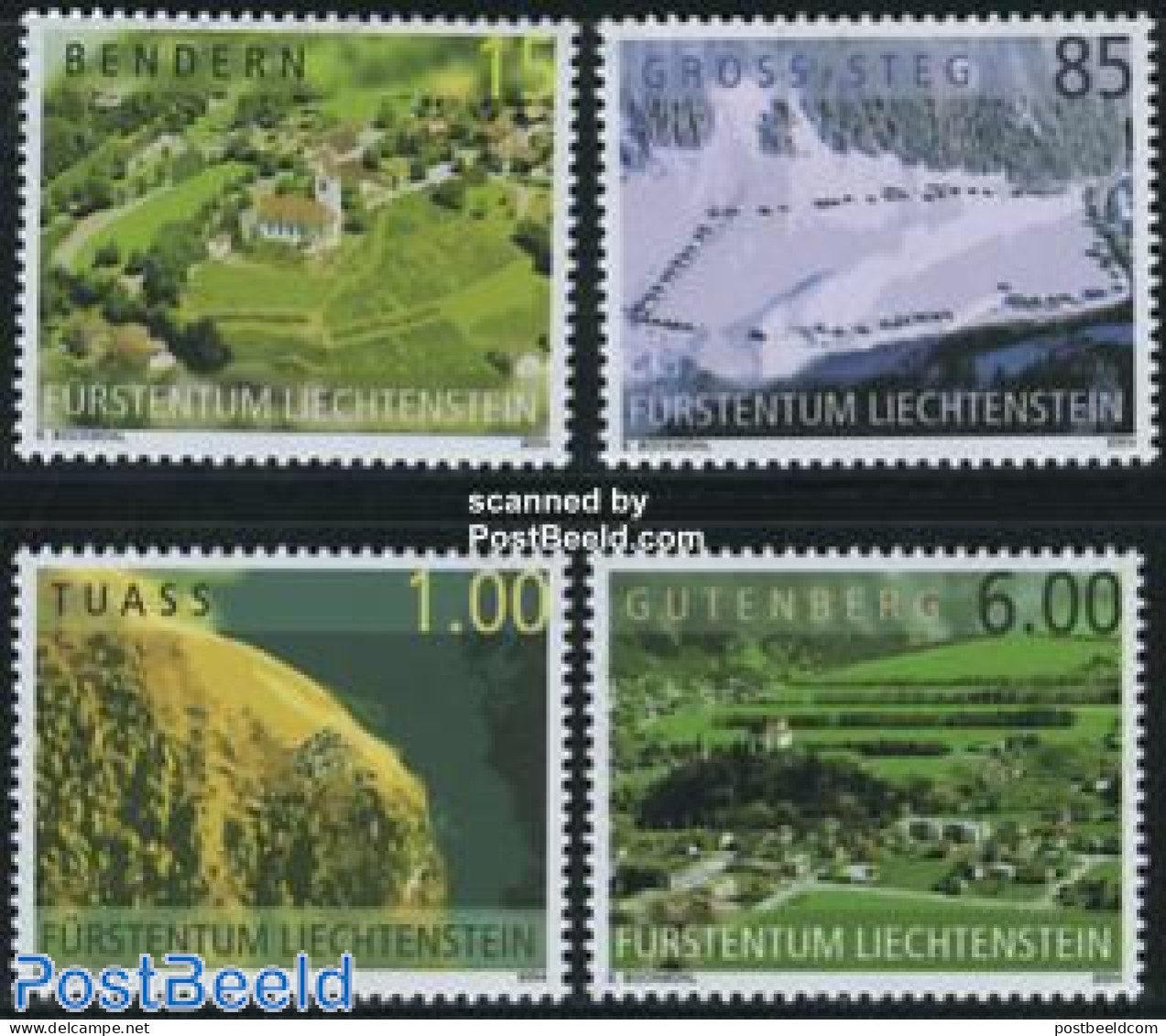 Liechtenstein 2004 Bird Views 4v, Mint NH, Religion - Various - Churches, Temples, Mosques, Synagogues - Tourism - Ongebruikt