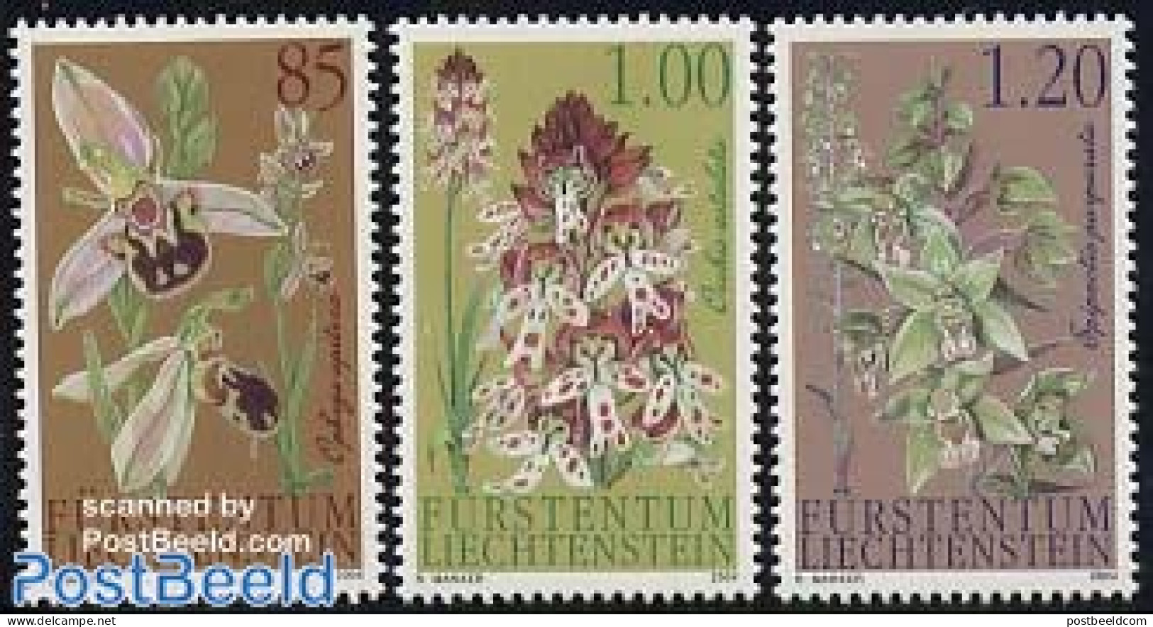 Liechtenstein 2004 Orchids 3v, Mint NH, Nature - Flowers & Plants - Orchids - Unused Stamps