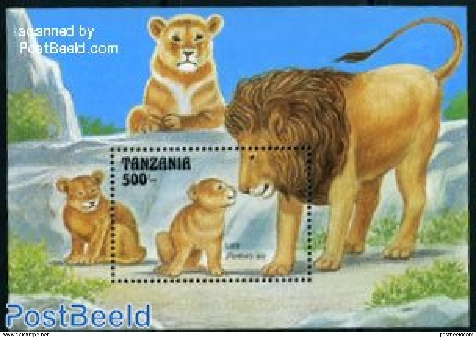 Tanzania 1993 Lion S/s, Mint NH, Nature - Animals (others & Mixed) - Cat Family - Tansania (1964-...)