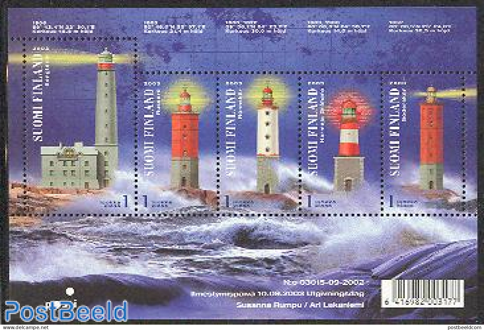 Finland 2003 Lighthouses S/s, Mint NH, Various - Lighthouses & Safety At Sea - Neufs