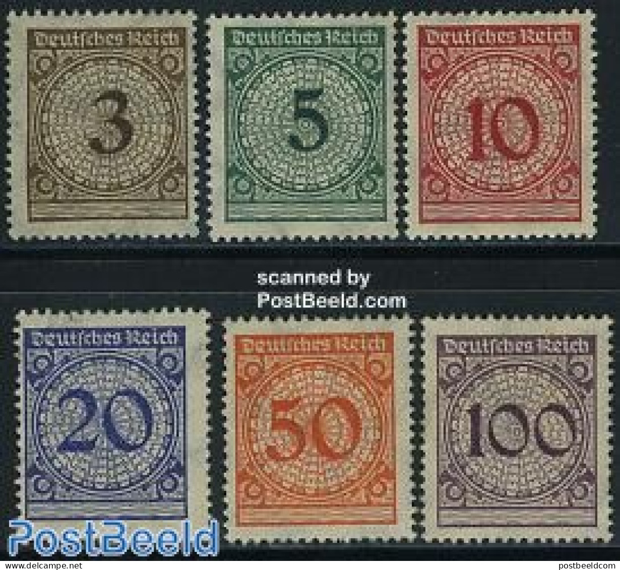 Germany, Empire 1923 Definitives 6v, Mint NH - Ongebruikt