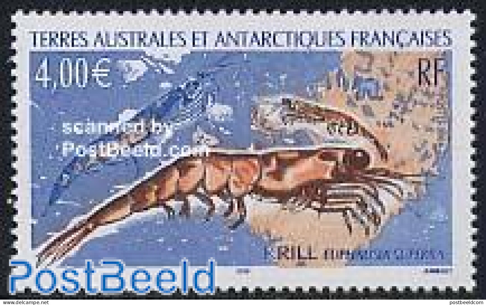 French Antarctic Territory 2004 Krill 1v, Mint NH, Nature - Various - Shells & Crustaceans - Maps - Crabs And Lobsters - Nuevos