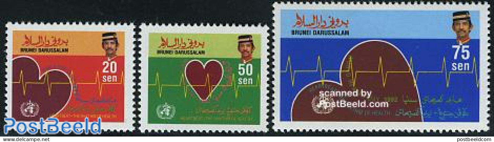 Brunei 1992 Health 3v, Mint NH, Health - Health - Brunei (1984-...)