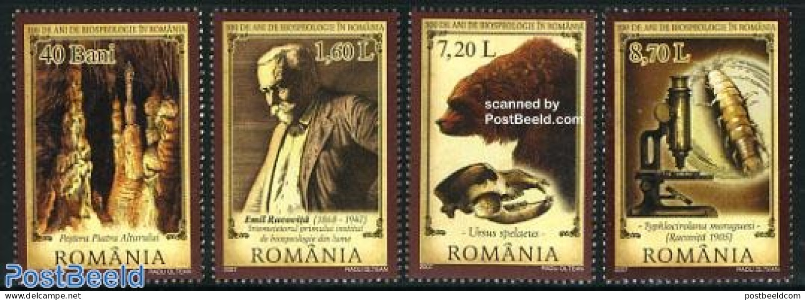 Romania 2007 Biospeleology 4v, Mint NH, History - Nature - Geology - Animals (others & Mixed) - Bears - Ongebruikt