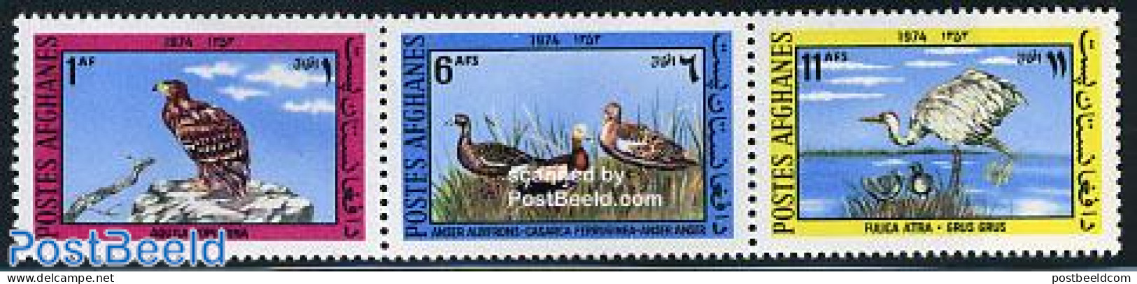 Afghanistan 1974 Birds 3v [::], Mint NH, Nature - Birds - Afganistán