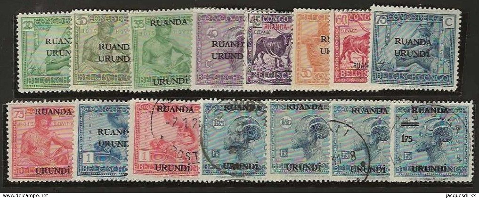 Ruanda-Urundi  .   OBP    .    62/72   .     O En *      .   Gestempeld En Ongebruikt - Unused Stamps