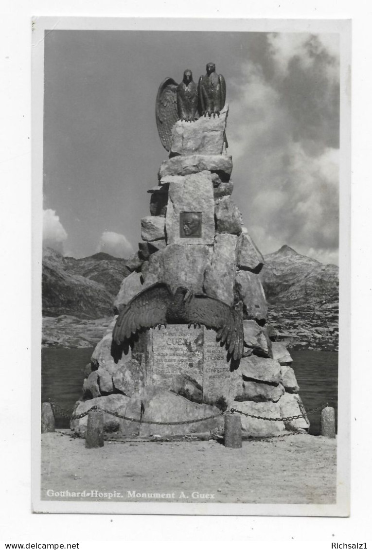 Heimat Uri: Gotthard-Hospitz Monument A.Guex Um 1938 - Autres & Non Classés