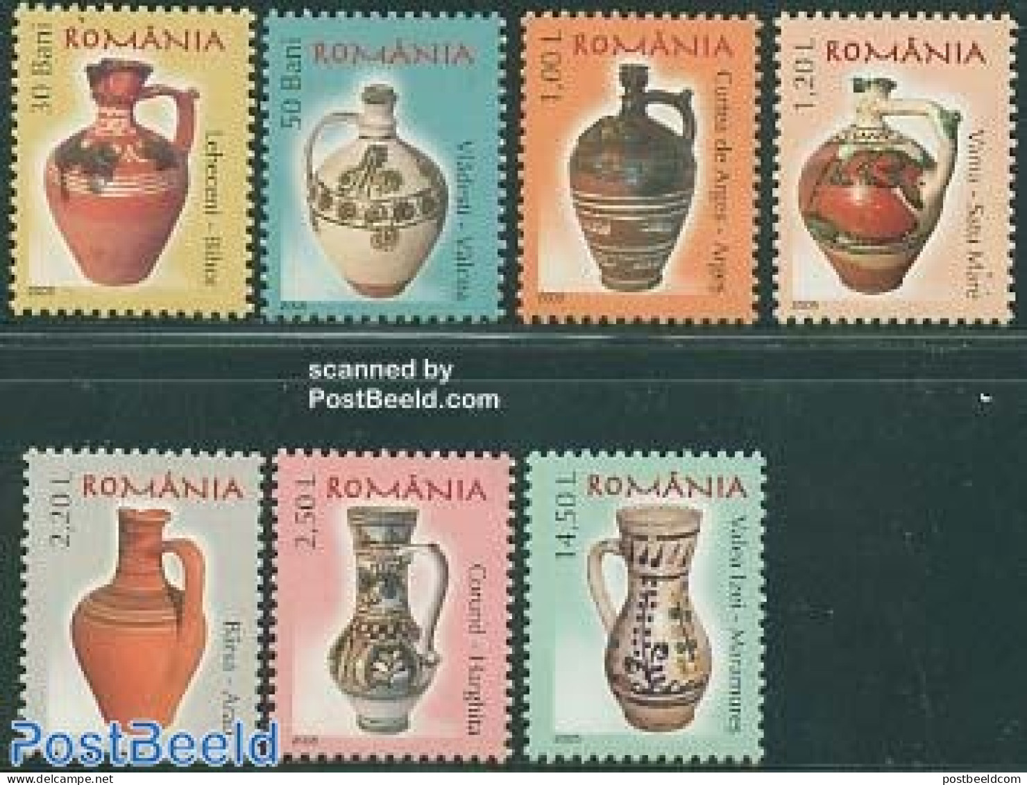 Romania 2005 Definitives, Pottery 7v, Mint NH, Art - Art & Antique Objects - Ceramics - Unused Stamps