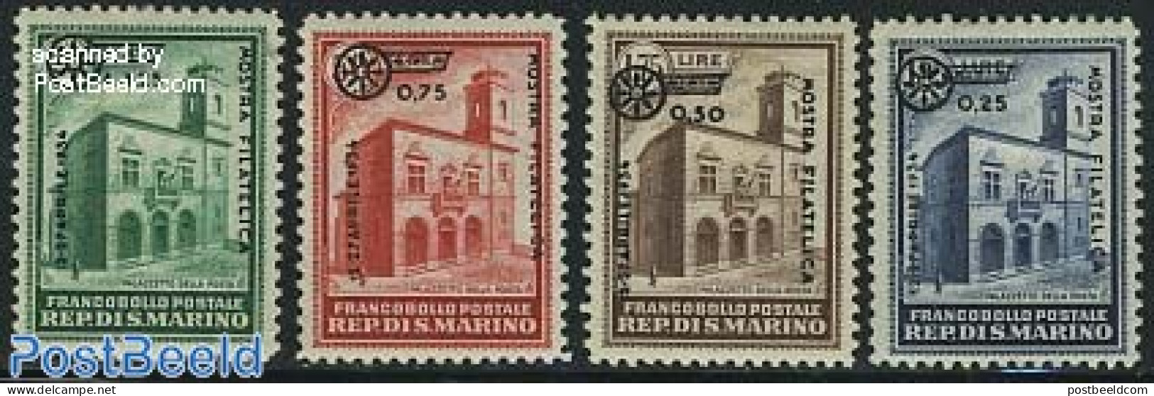 San Marino 1934 Milano Philatelic Exposition 4v, Unused (hinged), Philately - Unused Stamps