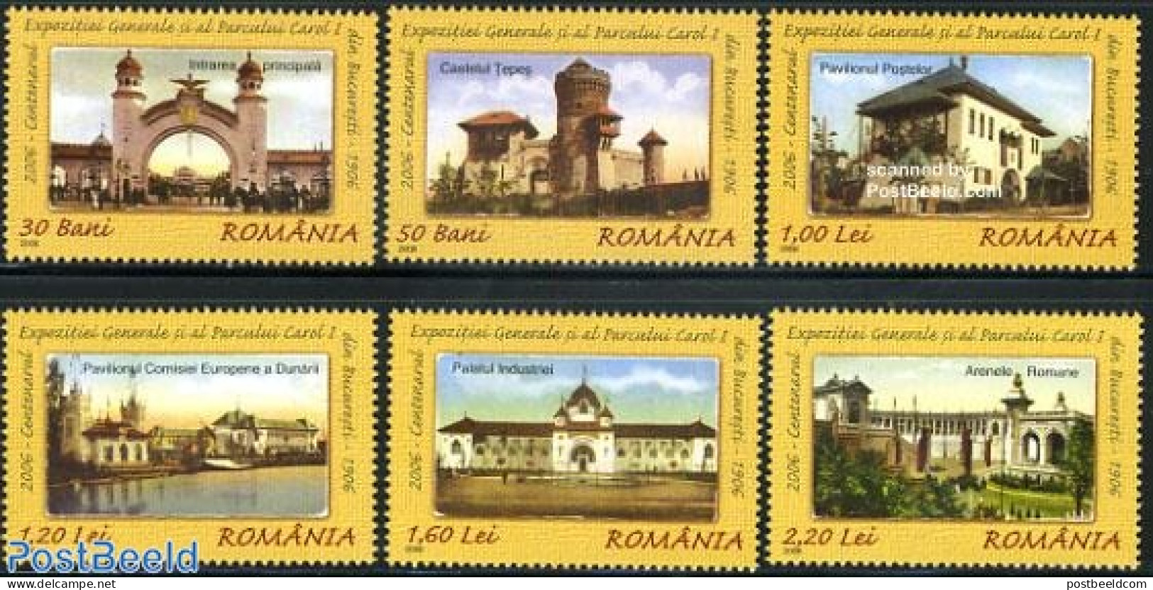 Romania 2006 Exhibition And Caroli Park 6v, Mint NH, Art - Architecture - Castles & Fortifications - Ongebruikt