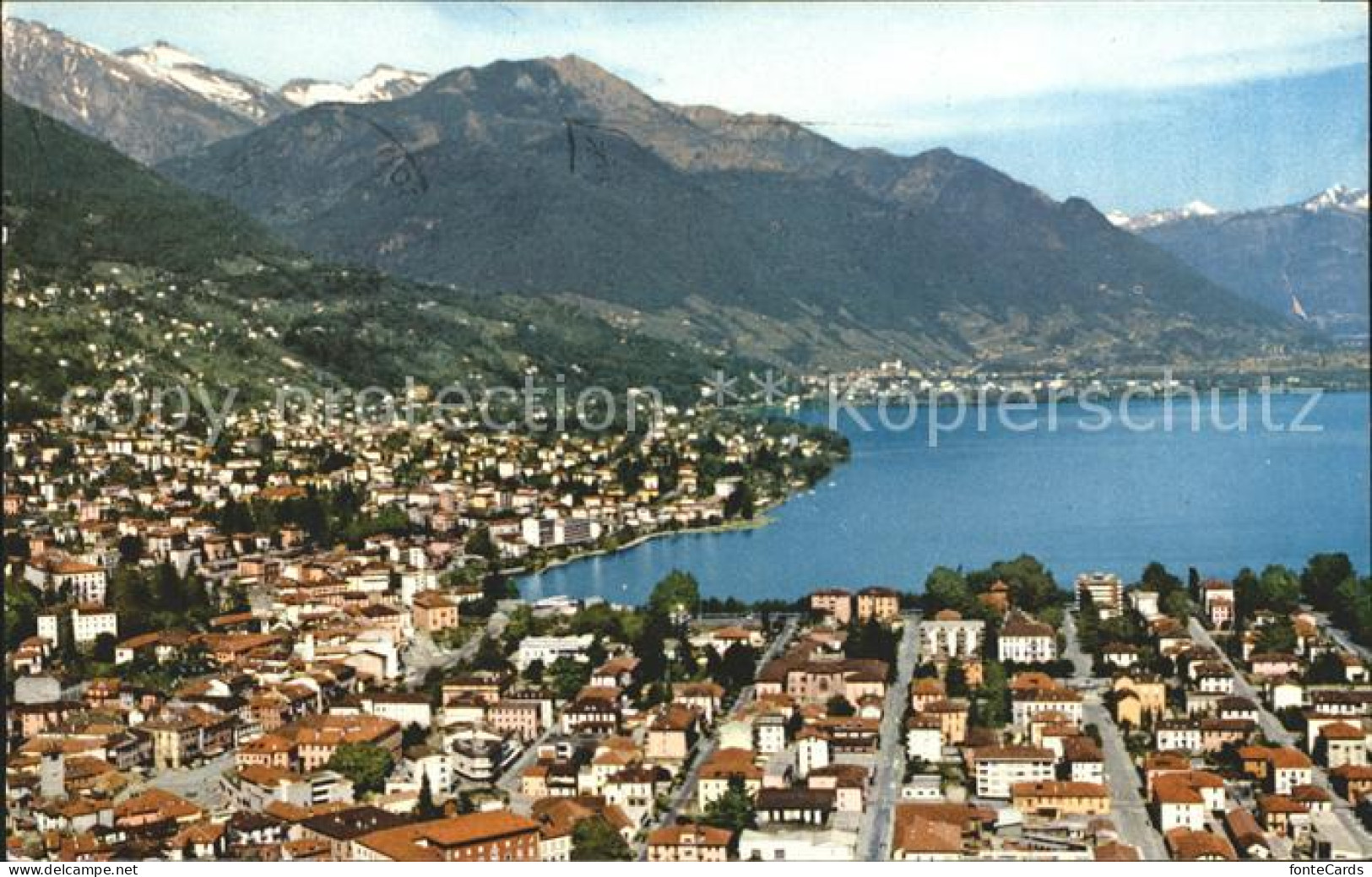 11669468 Locarno TI Fliegeraufnahme Mit See  - Autres & Non Classés