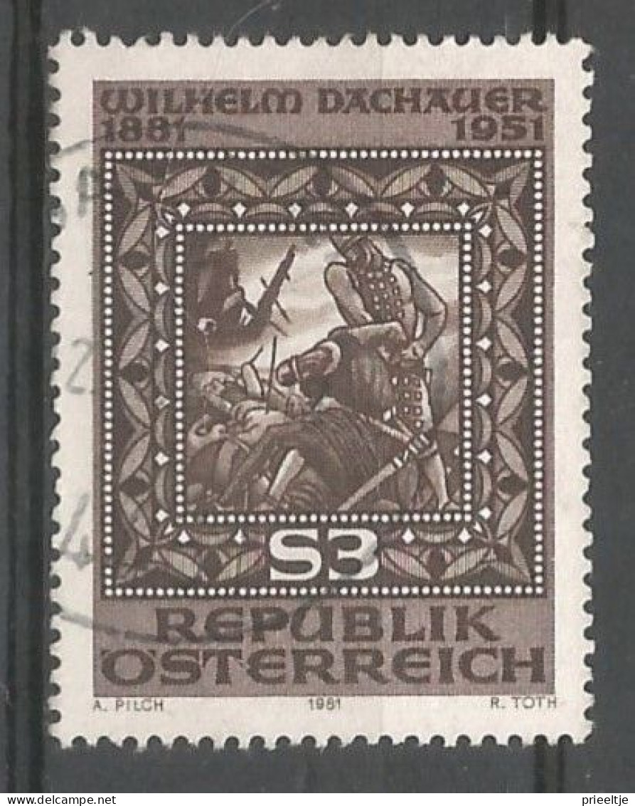 Austria - Oostenrijk 1981  Wilhelm Dachauer Centenary Y.T. 1495 (0) - Usados
