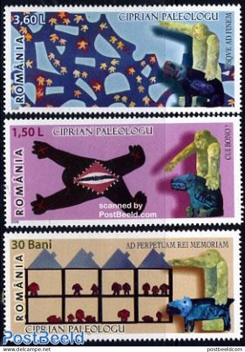 Romania 2006 Ciprian Paleologu 3v, Mint NH, Art - Sculpture - Unused Stamps