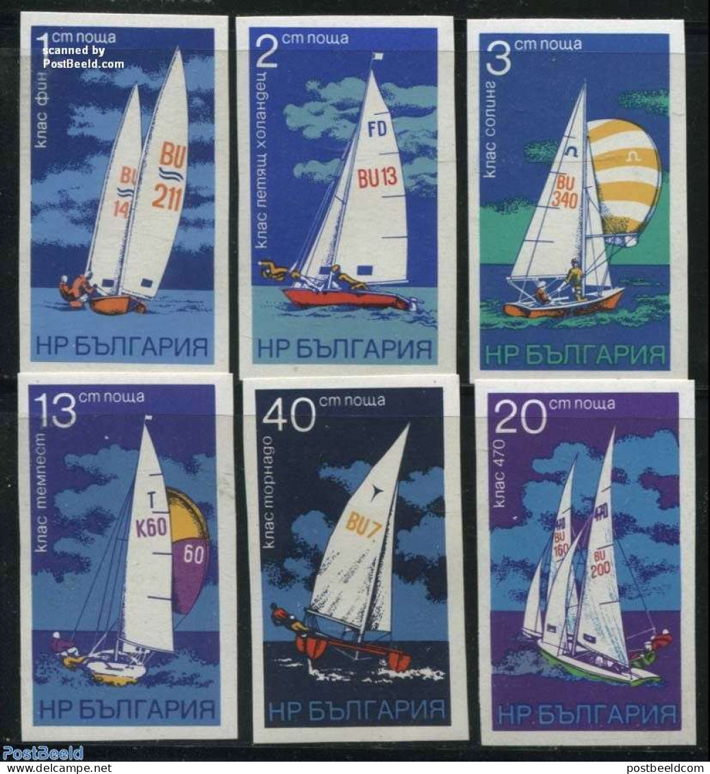 Bulgaria 1973 Watersports 6v Imperforated, Mint NH, Sport - Transport - Sailing - Sport (other And Mixed) - Ships And .. - Nuevos