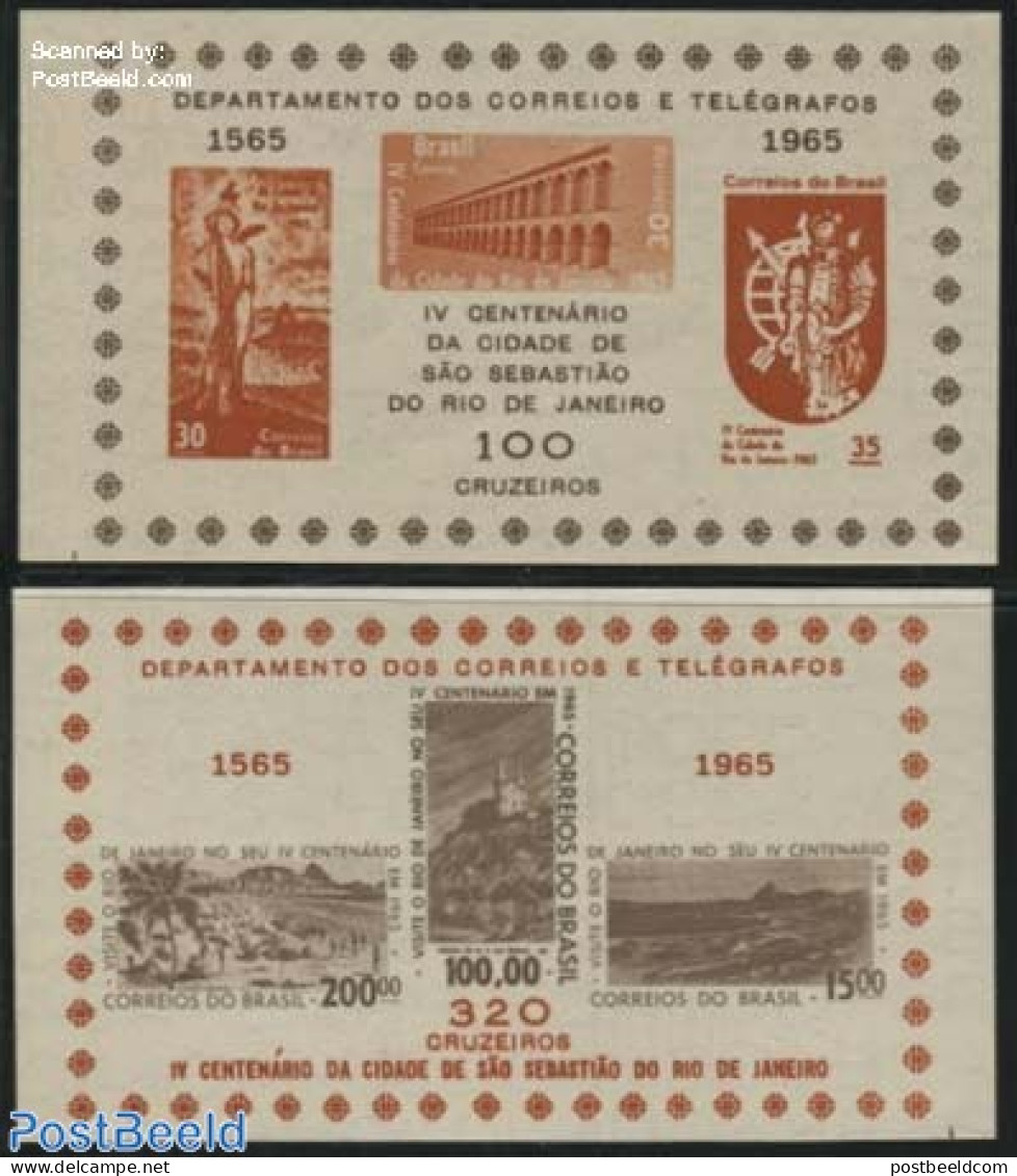 Brazil 1965 Rio De Janero 2 S/s, Mint NH - Unused Stamps