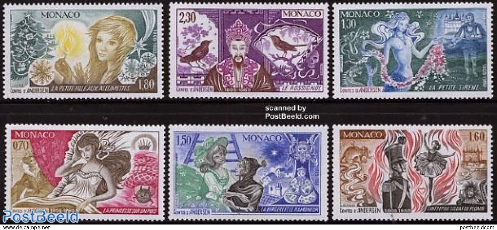 Monaco 1980 H.C. Andersen 6v, Mint NH, Nature - Performance Art - Religion - Birds - Dance & Ballet - Christmas - Art .. - Ungebraucht