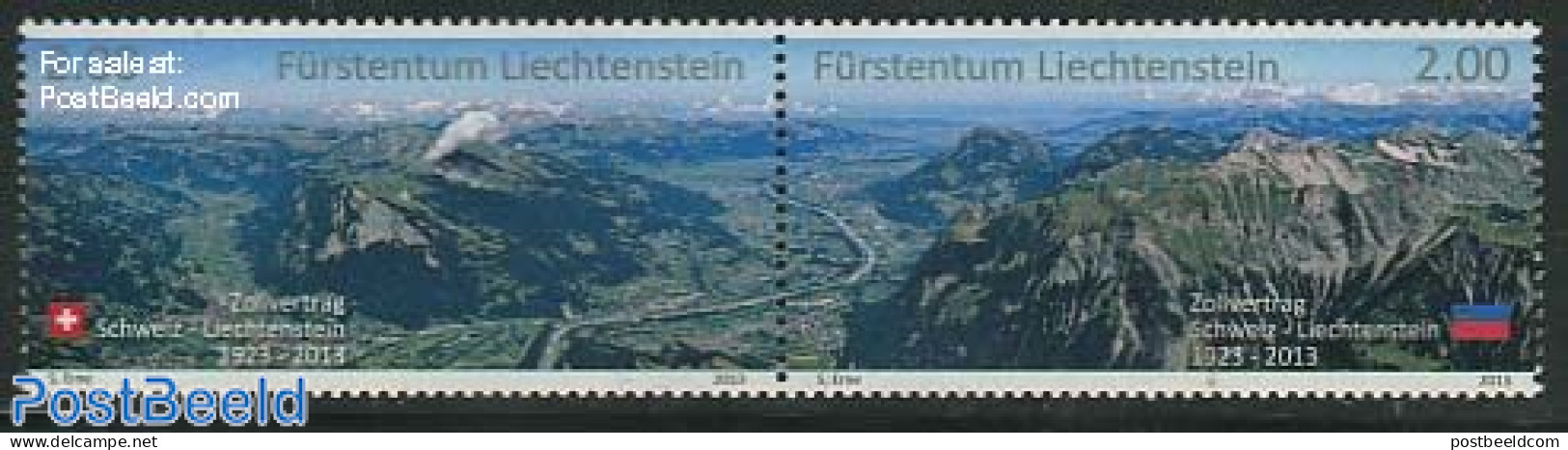 Liechtenstein 2013 Customs Treaty With Switzerland 2v [:], Mint NH, Sport - Mountains & Mountain Climbing - Nuevos