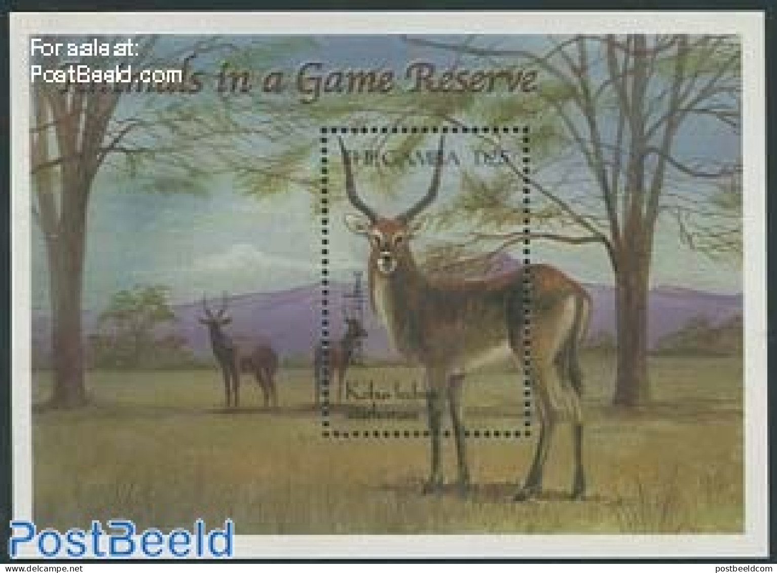 Gambia 2000 Animals S/s, Hydrotragus Leche, Mint NH, Nature - Animals (others & Mixed) - Gambia (...-1964)