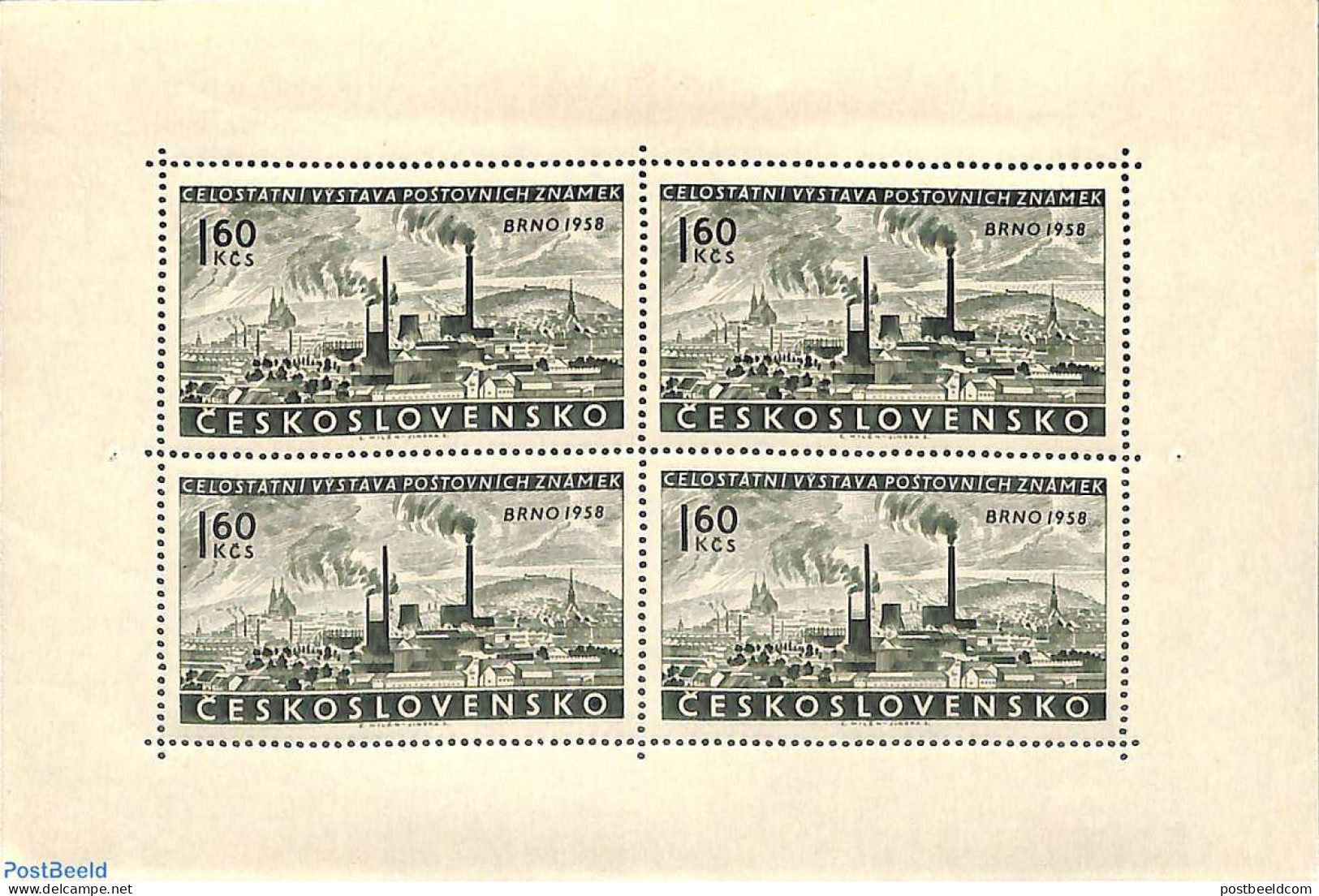 Czechoslovkia 1958 Brno Expo M/s, Mint NH, Various - Industry - Otros & Sin Clasificación