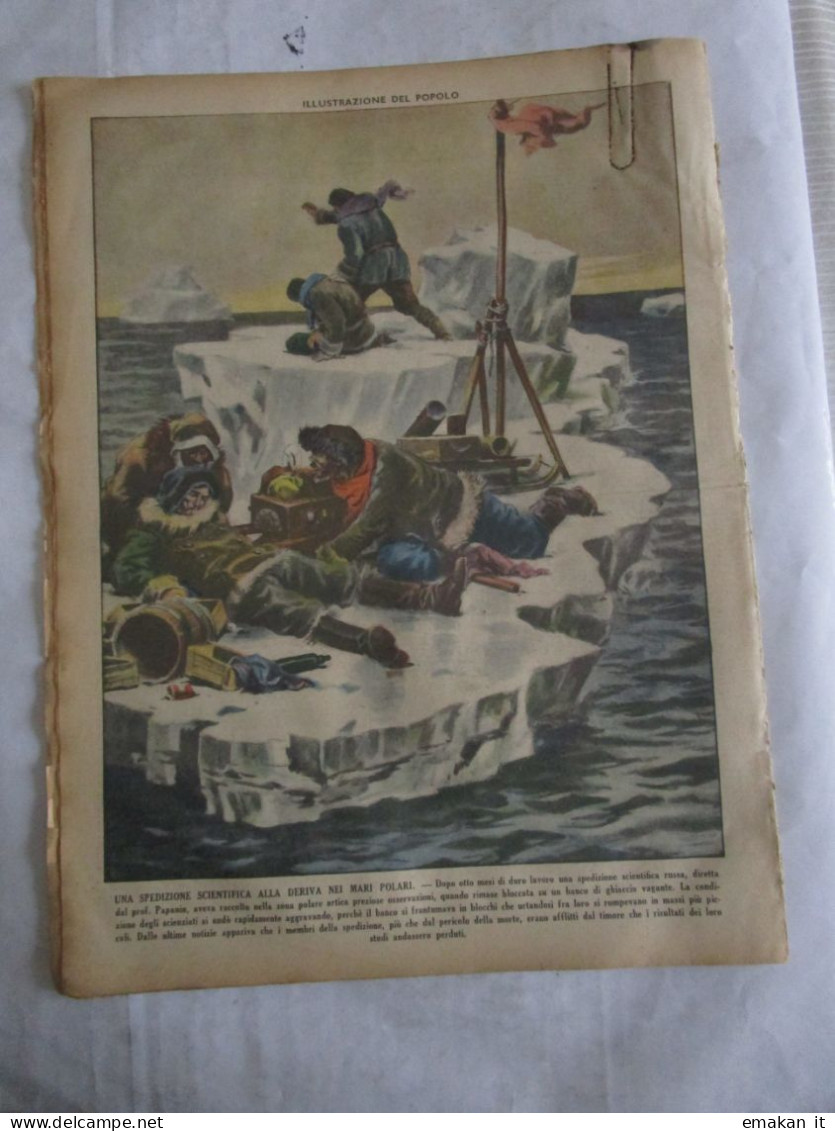 # ILLUSTRAZIONE DEL POPOLO N 7 /1938 / ALPINI / SPEDIZIONE NEI MARI POLARI / FRANCO - First Editions