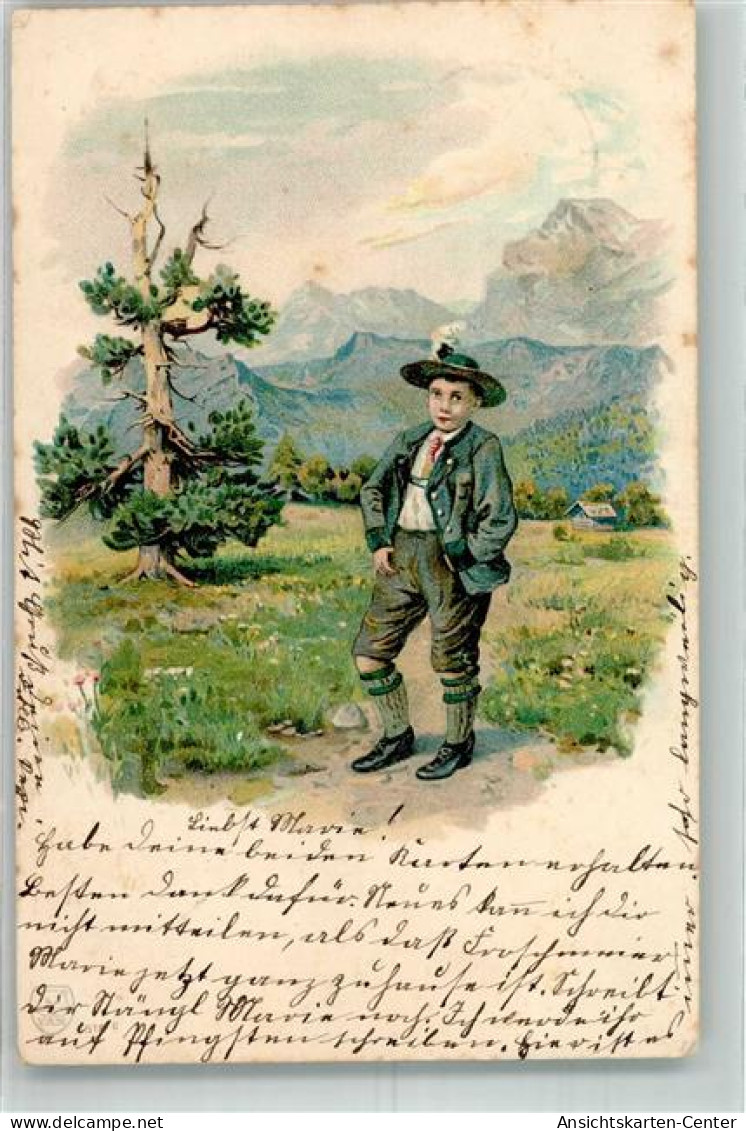 39784807 - Junger Mann In Tracht Vor Sommerlicher Hochgebirgslandschaft - Costumes